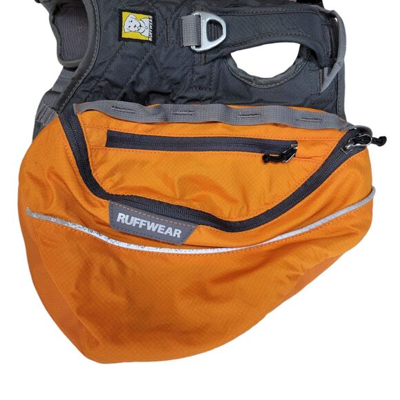 RuffWear Dog Backpack Small Hiking Dual Saddlebag Orange Outdoor Camping Travel - Picture 3 of 7